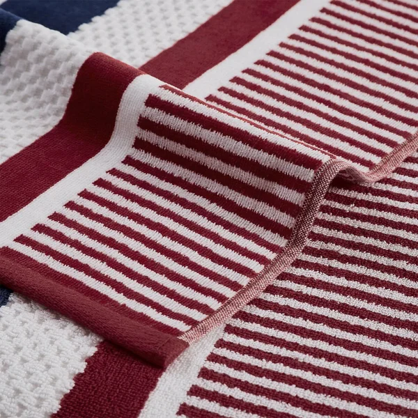 Superior Cotton Checkered Textured (Set of 2) Oversized Beach Towel - 34 x 64