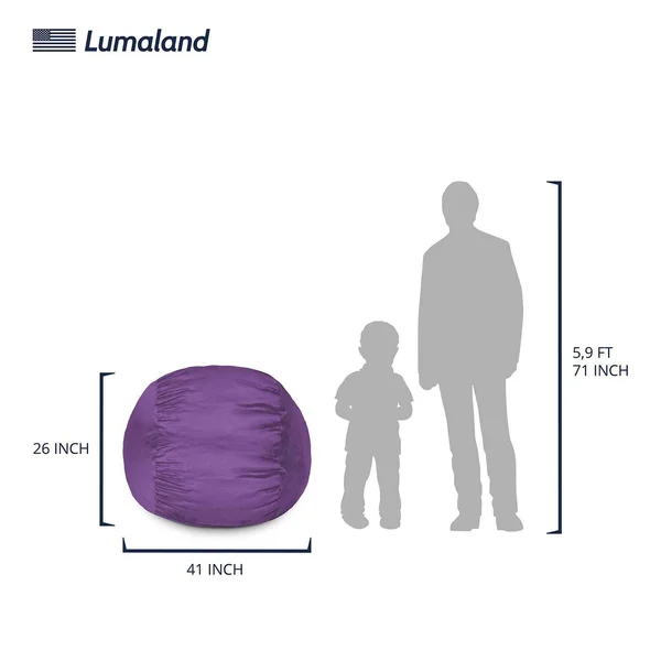 Lumaland Bean Bag Chair Purple - 4ft