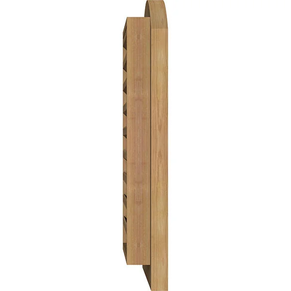 Ekena Millwork GVWAR24X2600SFUWR 24x22W x 26x22H Arch Top Gable Vent (29x22W x 31x22H Frame Size): Unfinished, Functional, Smoot
