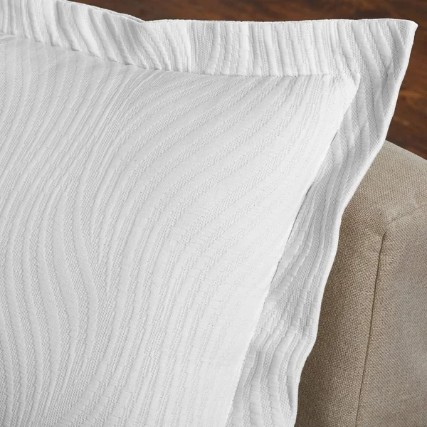 Miranda Haus Laurence Cotton Jacquard Matelasse Bedspread Set (White - Full)