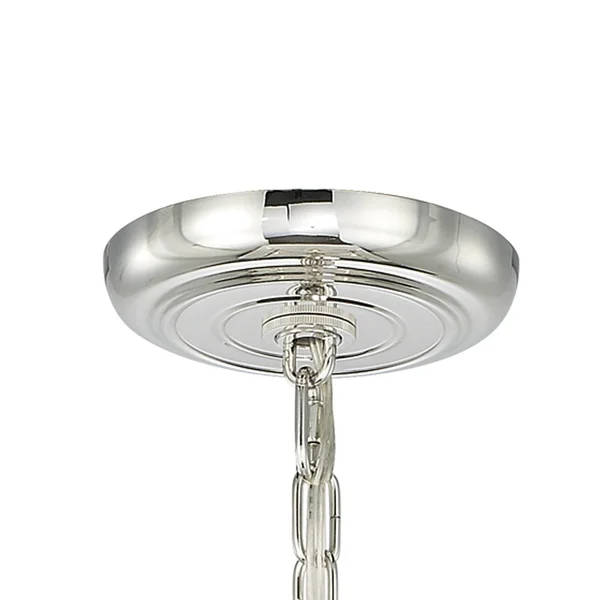 Crystorama 8864-PN Baxter 4 Light Chandelier, Polished Nickel