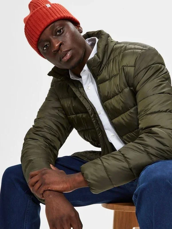 Selected Homme Recycled Polyester Sustainable Puffer Jacket - Green (S)