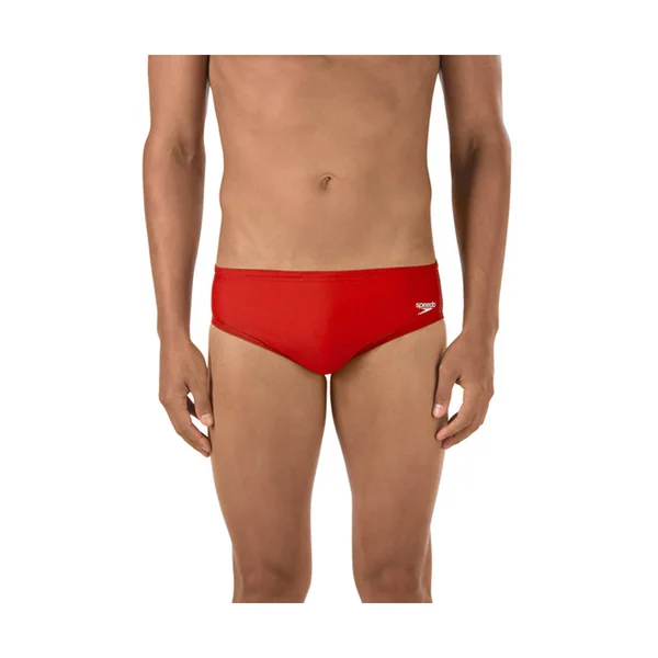 Speedo Men's Powerflex Eco Solid Brief - Red - 30