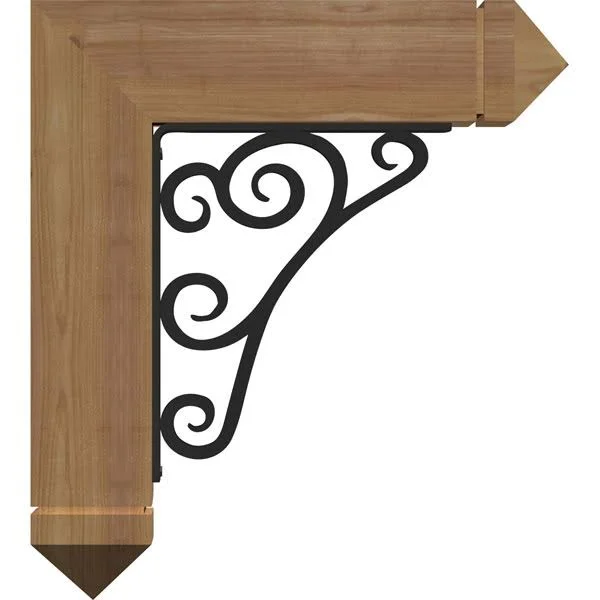 Ekena Millwork 3 1/2 inchw x 18 inchd x 20 inchh Tristan Arts & Crafts Ironcrest Smooth BRACKET, Western Red Cedar (2 inchw