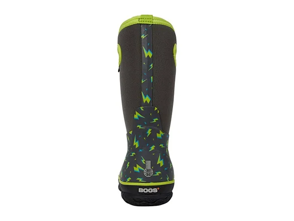 Bogs Kids& Classic Lightning Boot - 11 - Dark Grey Multi