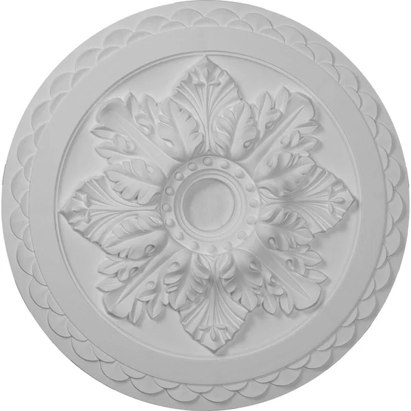 23 5/8x22OD x 3x22ID x 2x22P Bordeaux Deluxe Ceiling Medallion (Fits Canopies Up to 4x22) - Hand-Painted Mississippi Mud Crackle
