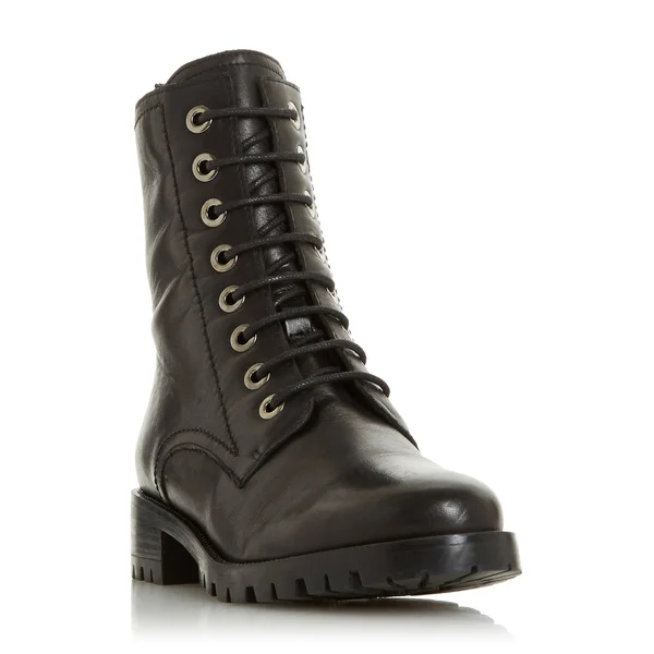 Dune Womens Black-leather Prestone Leather Boots 6