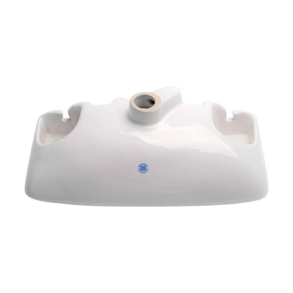 Small Bathroom Wall Mount Sink with Overflow - White