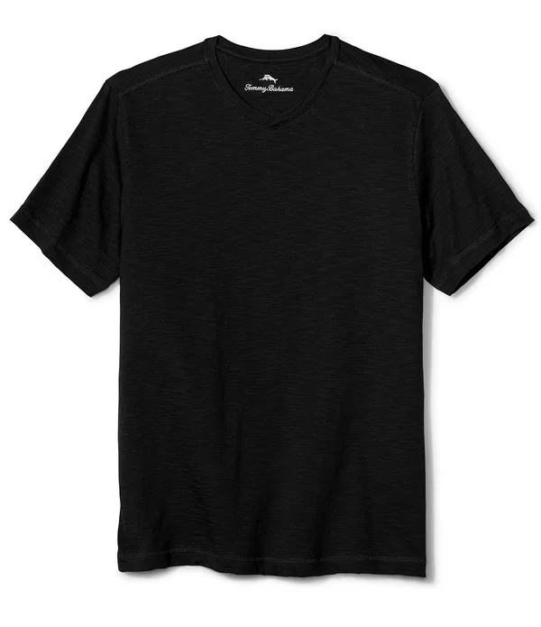Tommy Bahama Men's Portside Palms V-Neck T-Shirt - Black - Size L