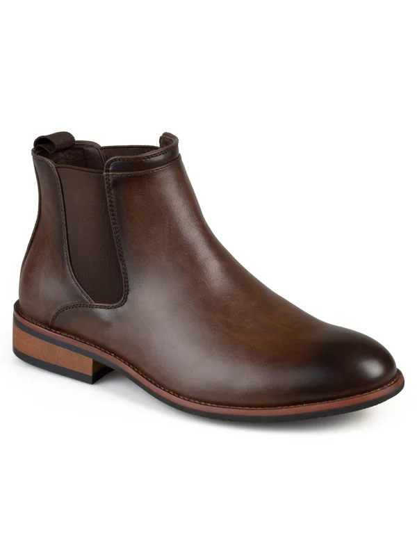 Men's Vance Co. Landon Chelsea Boot in Brown Size 8.5 Wide