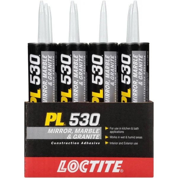 Loctite PL 530 10 fl. oz. Mirror - Marble and Granite Adhesive (12-Pack) 1693636
