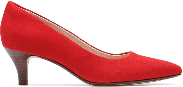 Clarks Linvale Jerica Pump - Women's, Red Suede, Size 7, Pumps
