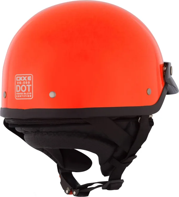 Ckx Solid VG500 Half Helmet No Lens Available, Orange