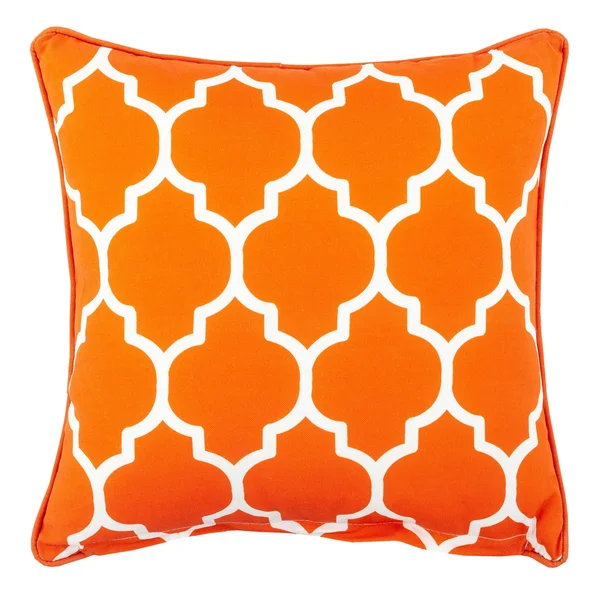 Sonoma Outdoor Pillow - Lime, 17 in. Sq with PIPING - Orange