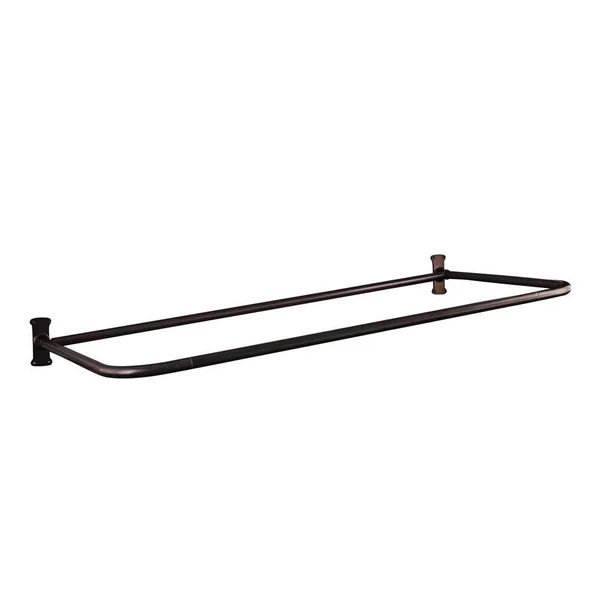 Barclay 4145-48-ORB 48 x 26x22 D Shower Rod - with Flanges, Oil Rubbed Bronze