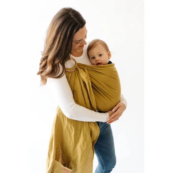 Kyte Baby Ring Sling in Banyan with Rose Gold Rings