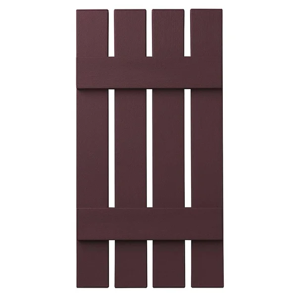 4 Open Board and Batten Shutter Ply Gem Size: 31x22 H x 16x22 W, Color: Vineyard Red