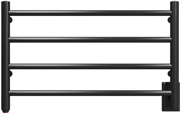 HEATGENE 4 Bar Wall-Mounted Plug-In - Hard-wiring Towel Warmer, Black