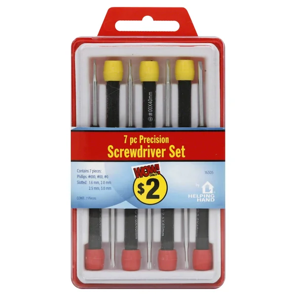 Home Center Helping Hand 7 Pc Screwdriver Set, Precision