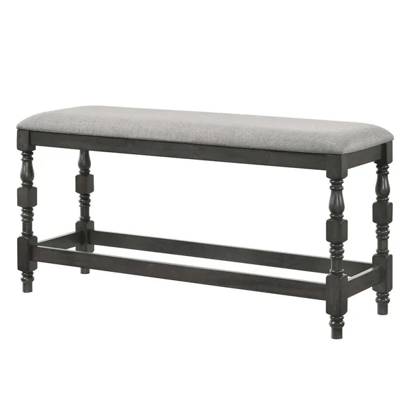 Furniture of America Steinart Dark Gray and Light Gray Counter Height Bench