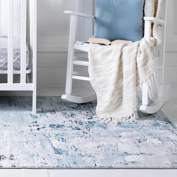 Leipzig Blue 4x6 Area Rug