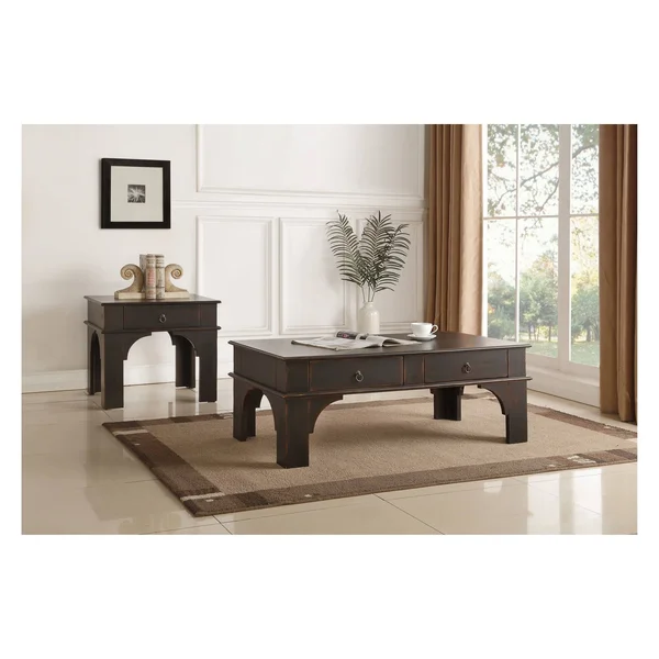 Acme Elvira End Table Antique Espresso