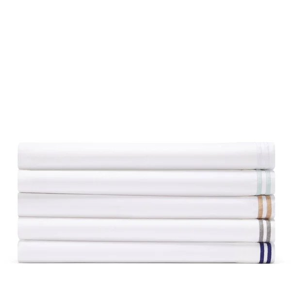 Hudson Park Collection Italian Percale King Flat Sheet - 100% Exclusive - Silver