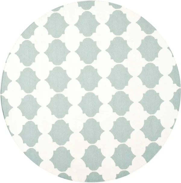 Safavieh Dhurries Blue/Ivory Area Rug; 9& x 12&
