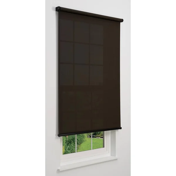 Linen Avenue Cordless 5% Solar Screen Standard Roller Shade - Shadow 58 W x 78 H