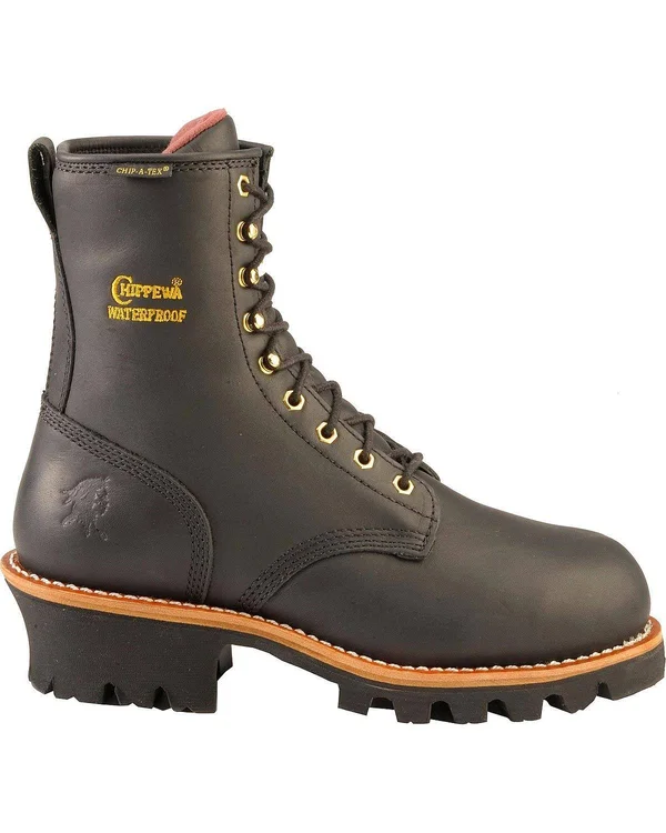 Chippewa Women's Insulated Steel Toe Work Boots - 8 in., Black, L73050