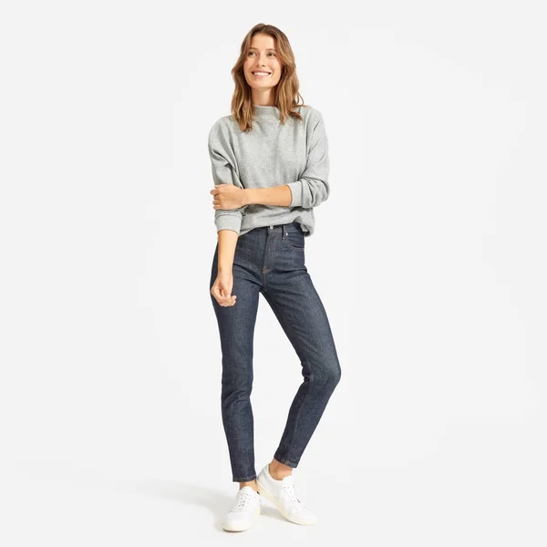 Women's High-Rise Skinny Jean by Everlane in Dark Indigo, Size 27