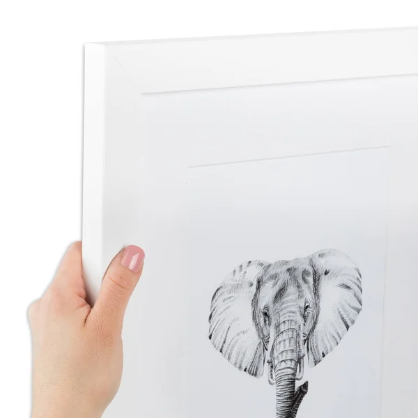 ArtToFrames 22x28 Matted Picture Frame with 18x24 inch Single Mat Opening Framed in 1.25x22 Satin White Frame and 2x22 Alabaster