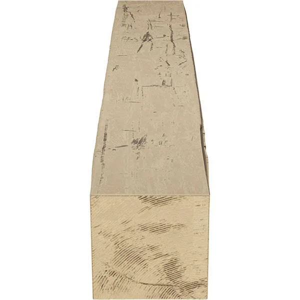 Ekena Millwork MANUHH04X08X72PP 4x22H x 8x22D x 72x22W Hand Hewn Faux Wood Fireplace Mantel - Natural Pine
