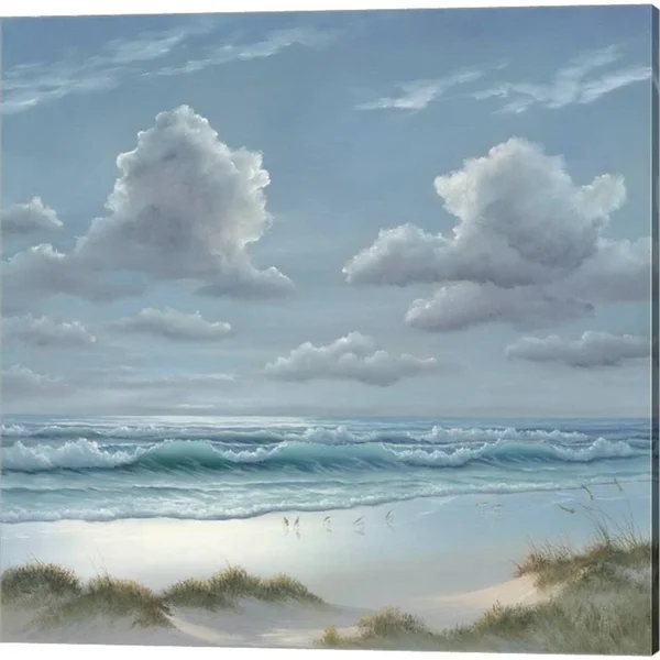 Great Art Now Shoreline by Georgia Janisse 3 Piece Canvas Art Set Each 14W x 14H, Size: 14 x 14, Blue
