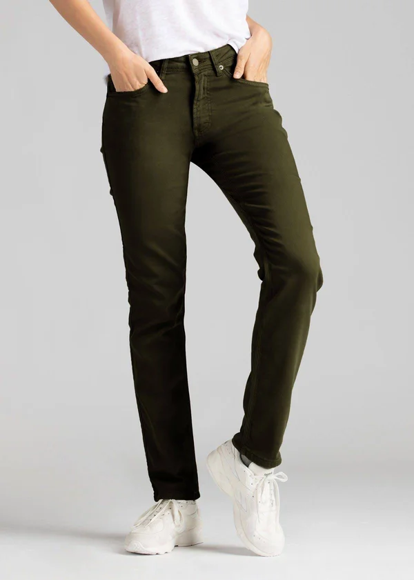 DUER Women's No Sweat Pant Slim Straight Green - Size 27 - 30