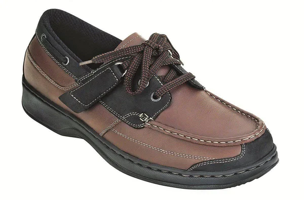 Men's OrthoFeet Avery Island Brown Leather 7.5 W
