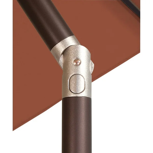SimplyShade Catalina 9& Octagon Push Button Tilt Umbrella - Really Red - Solid - Olefin Canopy