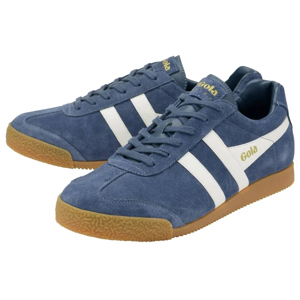 Gola Men's Harrier Suede Sneakers, Baltic/White, 10