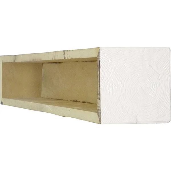 Ekena Millwork MANURS08X10X60UN 8x22H x 10x22D x 60x22W Rough Sawn Faux Wood Fireplace Mantel, Factory Prepped, Ready for Paint