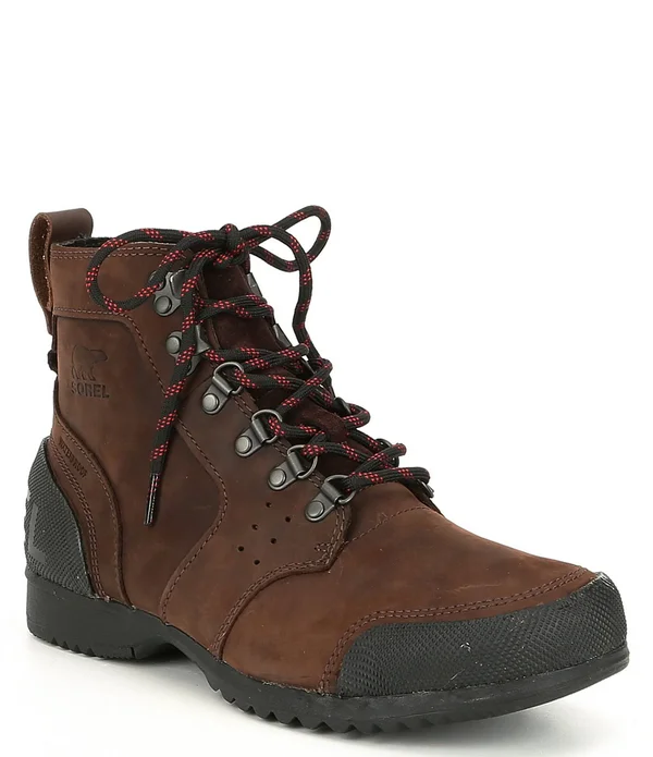 Sorel Men's Ankeny Mid Hiker Boot - 8 - Cattail, Black