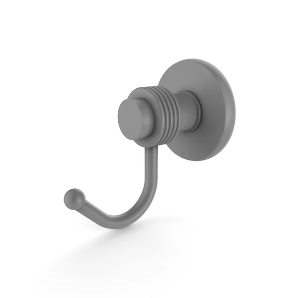 Allied Brass 920G-WHM Mercury Collection Robe Hook with Groovy Accents Matte White