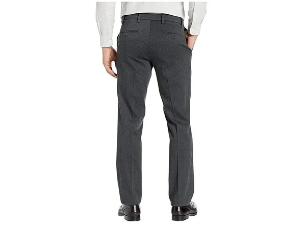 Dockers Men's Signature Lux Cotton Straight Fit Creased Stretch Khaki Pants - Charcoal Heather