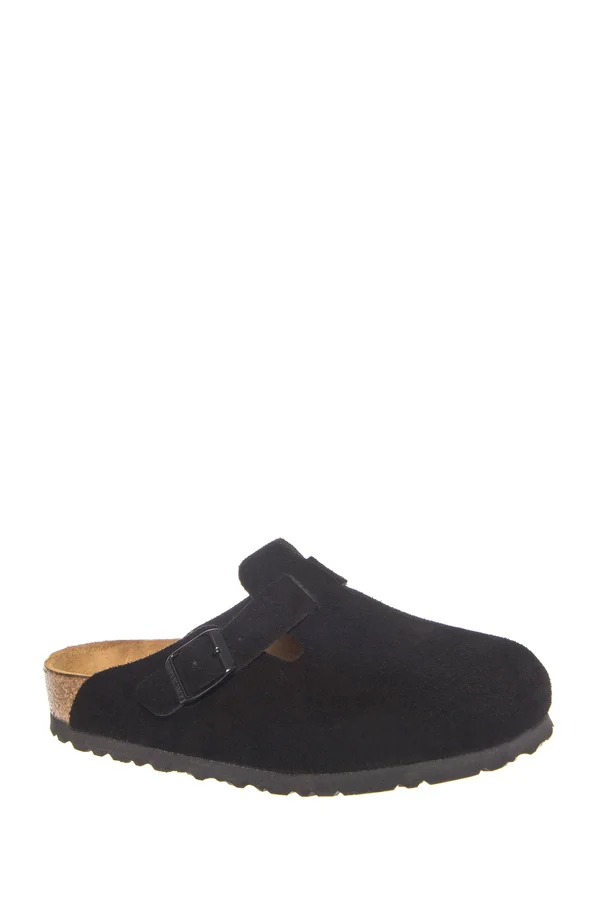 Birkenstock Boston Soft Footbed Clog - 45 - Black Suede