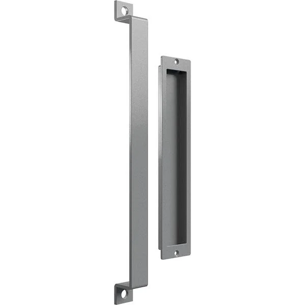 16x22 Pull Handle & 12x22 Flush Pull for 2 1/4x22 Doors - Flint Gray