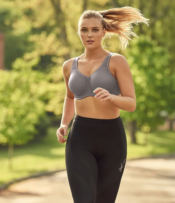 Wacoal Simone Underwire Sports Bra, Lilac Gray w/ Zephyr (855170) 40G