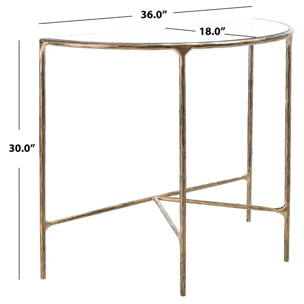 Safavieh Jessa Forged Metal Console Table Brass - 36x22 x 18x22 x 30x22