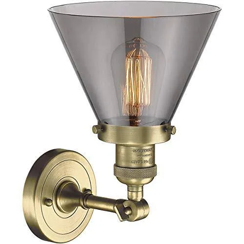 Innovations Lighting-Large Cone 1 Light Sconce-203-AB-G43