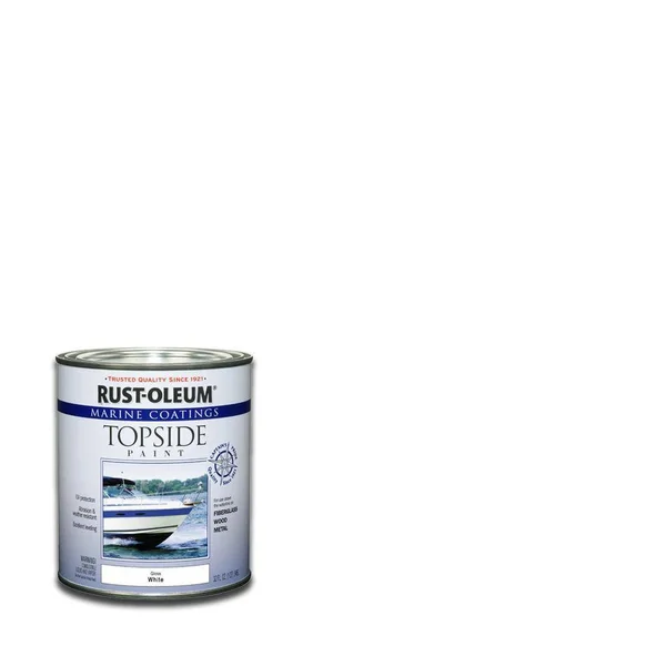 Rust-Oleum Marine 1 qt. Gloss White Topside Paint (4-Pack), White Gloss