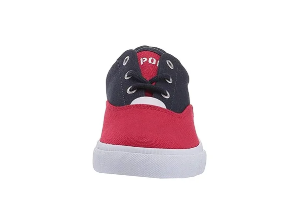 Boys& Polo Ralph Lauren Vaughn II Sneaker - Little Kid - Child, Size: 11.5, Navy/Red/White Canvas/Cotton