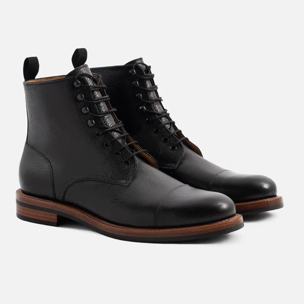 Beckett Simonon Dowler Boots - Pebbled Leather - Black, Size 13, Men's Boot
